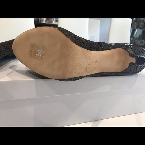 Christian Dior Python Knee-High Boots Brown size 40 - Picture 6 of 16